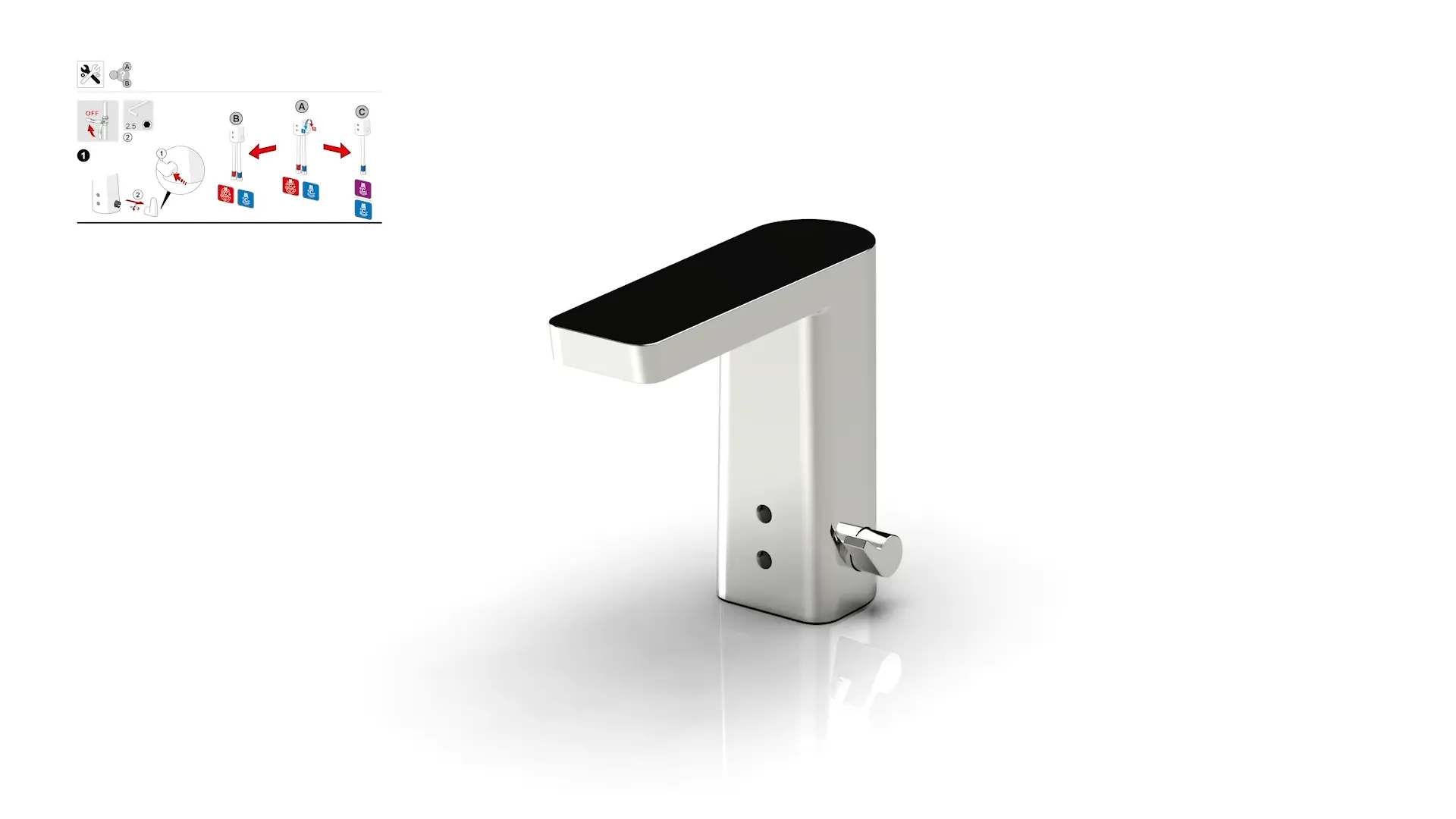 Oras Stela Touchless faucet - Adjusting temperature